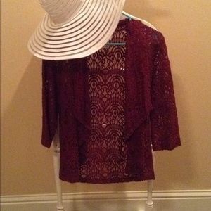 Burgundy cardigan